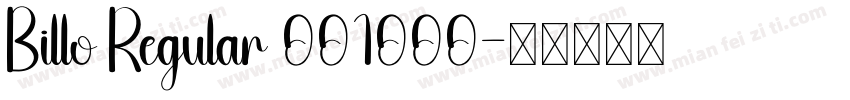 Billo Regular 001000字体转换